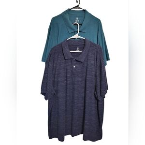 HB Polo Mens Bundle Of 2 Blue & Green, Big & Tall 4XL